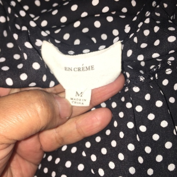 En Creme Black with white polka dot dress - Picture 6 of 6
